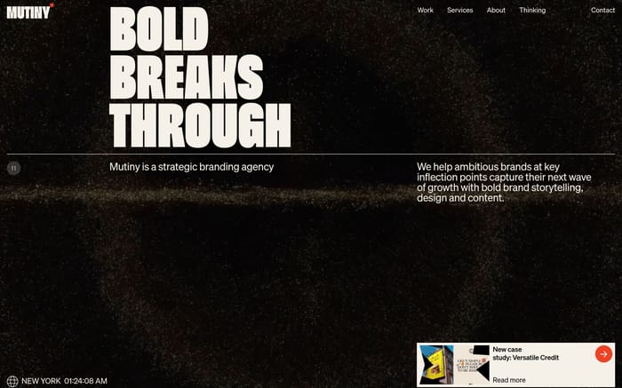 Mutiny website preview