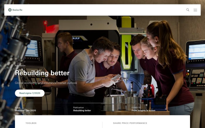 Swiss Re website preview