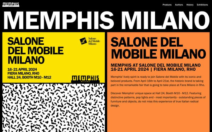 Memphis Milano website preview