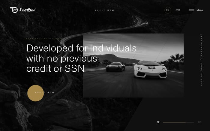 loan products | Evan Paul Auto Capital website preview