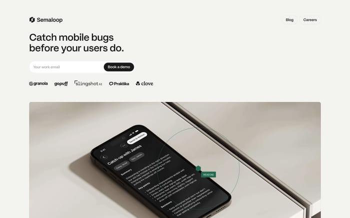 Semaloop website preview