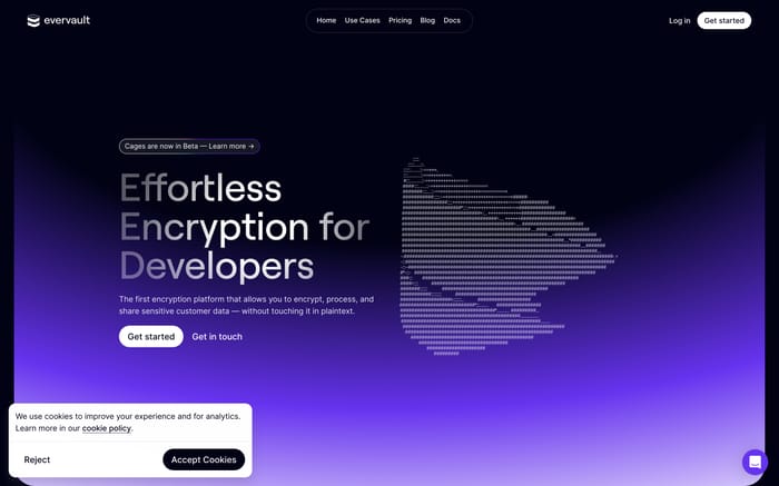 Evervault website preview