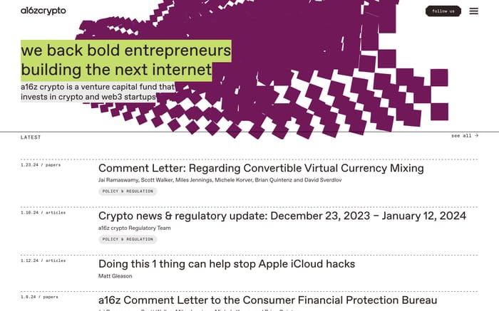 a16z crypto website preview