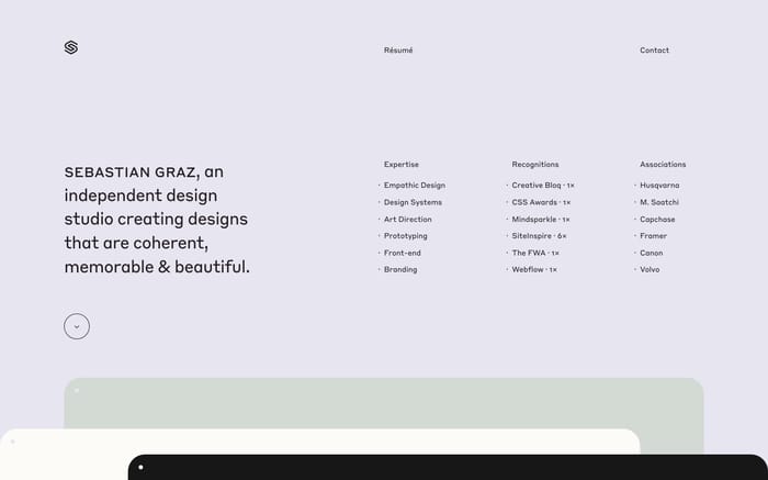 Sebastian Graz website preview