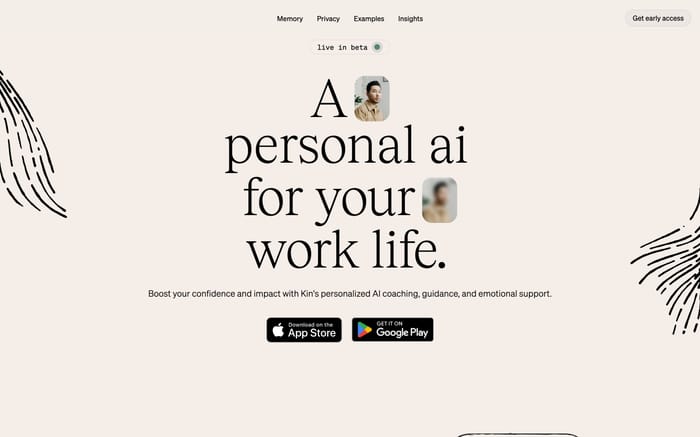Kin website preview