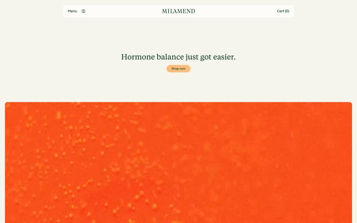 Milamend website preview