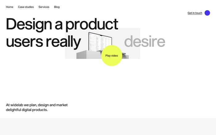 Widelab website preview