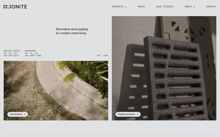 Jonite website preview