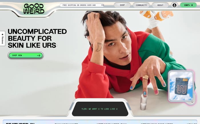 Good Weird website preview