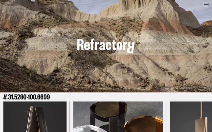 Refractory website preview