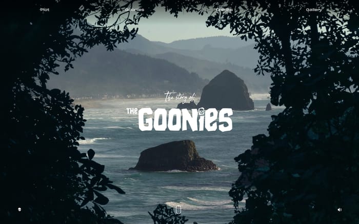  The Goonies website preview