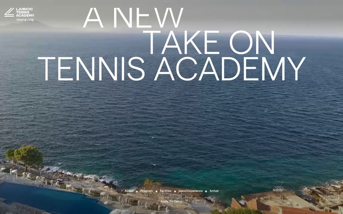 Ljubicic Tennis Academy website preview