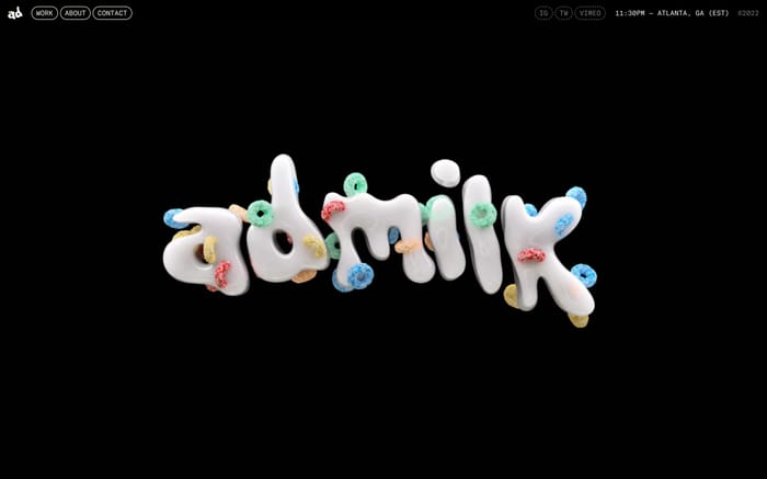 Admilk website preview