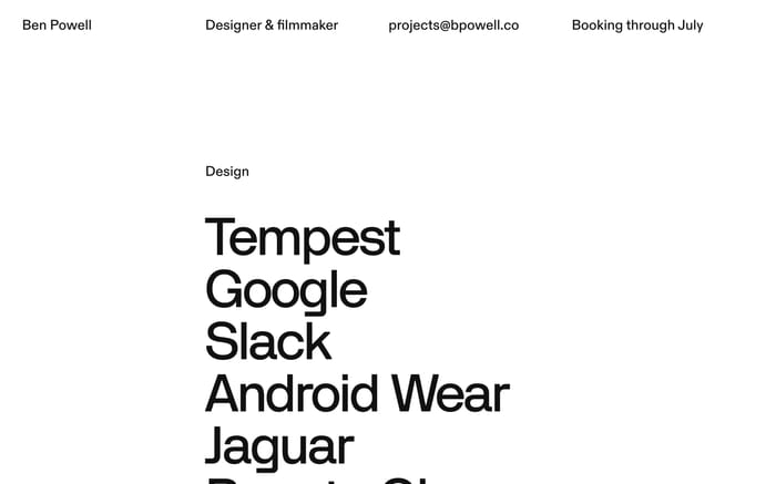 Ben Powell website preview