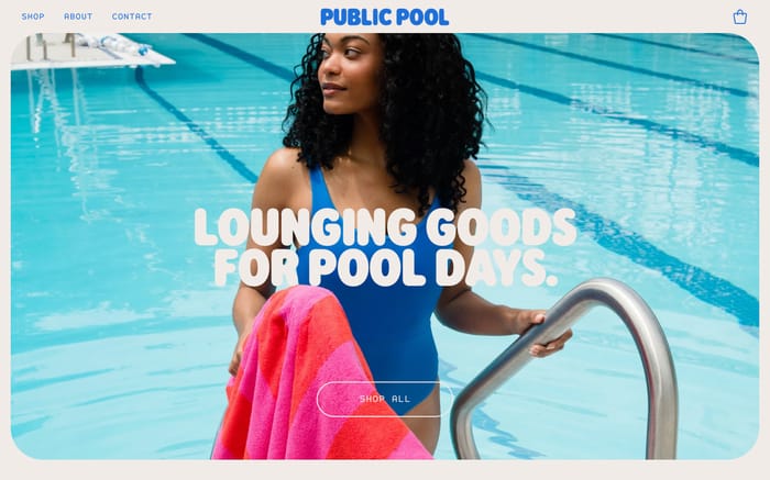 Public pool website preview