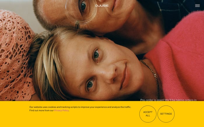Djusie website preview