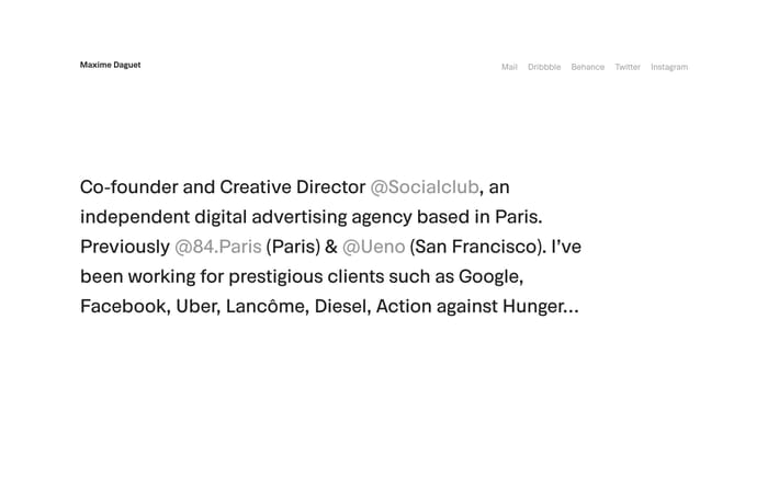 Maxime Daguet website preview