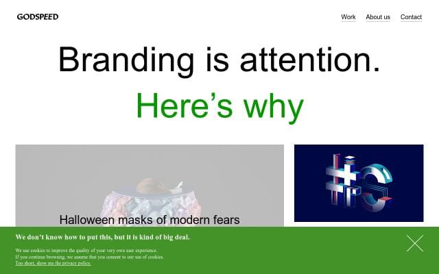 Godspeed Branding website preview