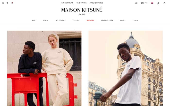 Maison Kitsuné website preview