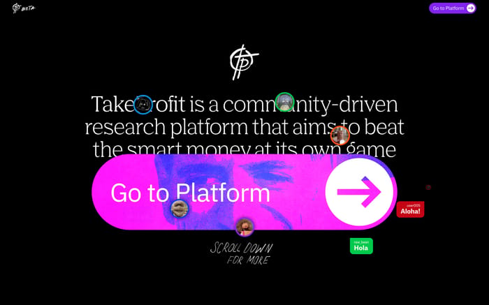 TakeProfit website preview