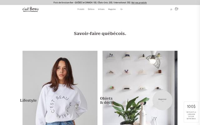 C'est beau website preview