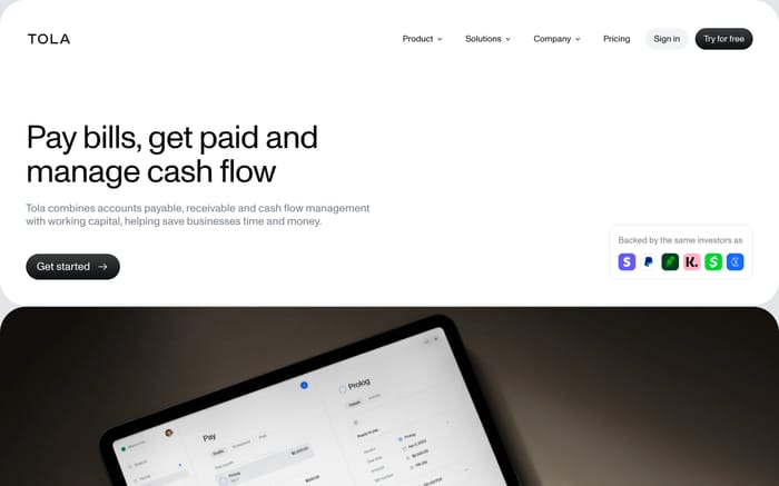 Tola website preview