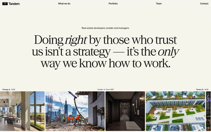 Tandem website preview