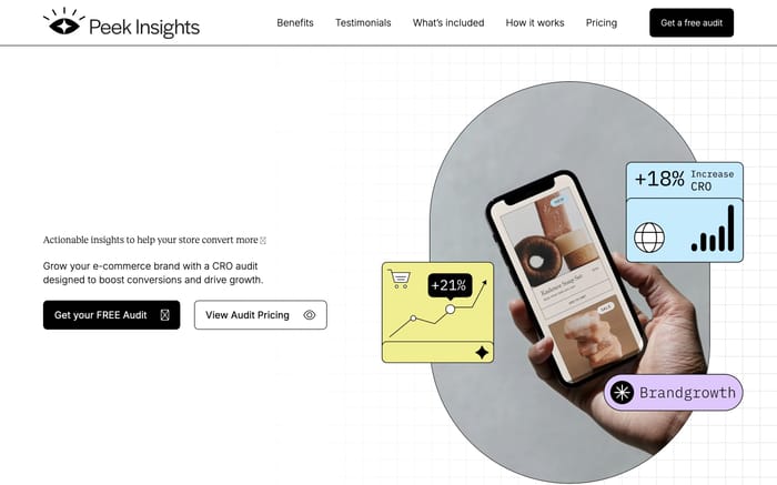 Peek Insights website preview