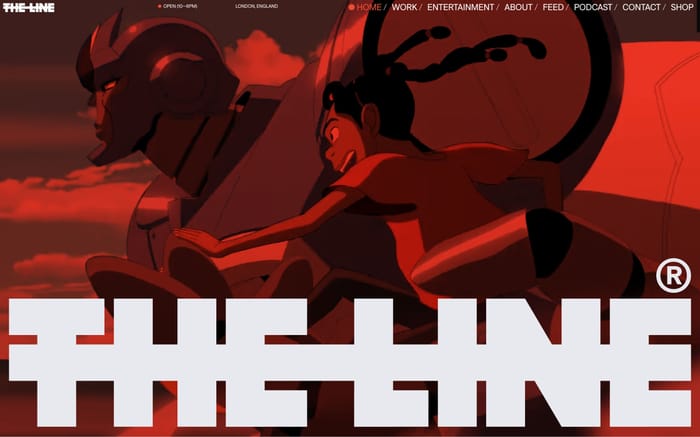 The Line Studio website preview