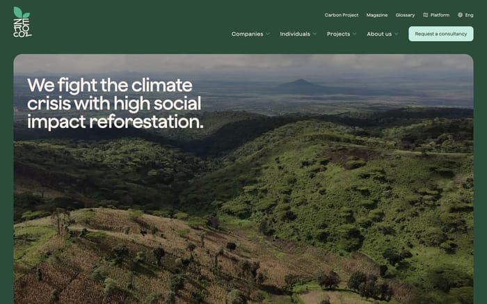 Zero CO2 website preview