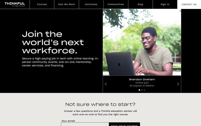 Thinkful website preview