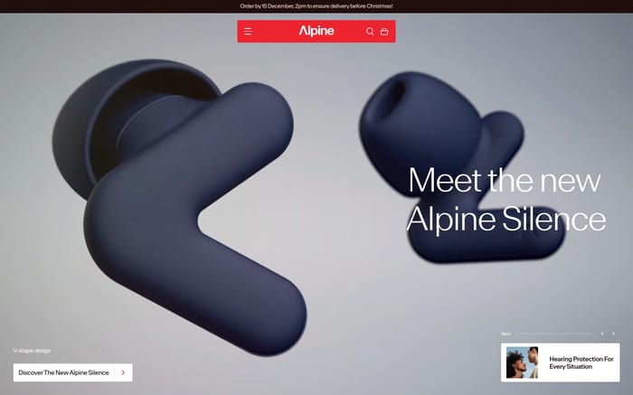 Alpine Hearing Protection website preview