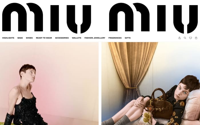 Miu Miu website preview