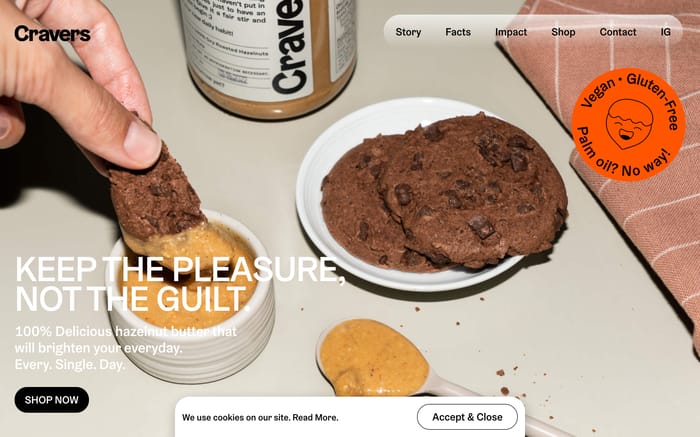 Cravers website preview