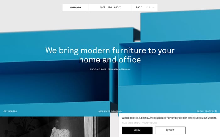 In substance website preview