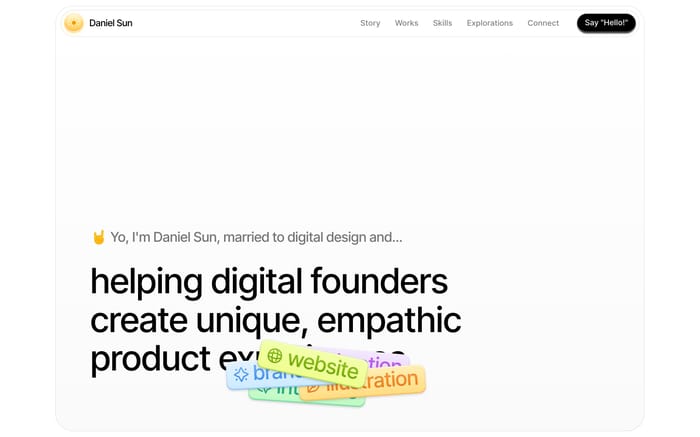 Daniel Sun website preview