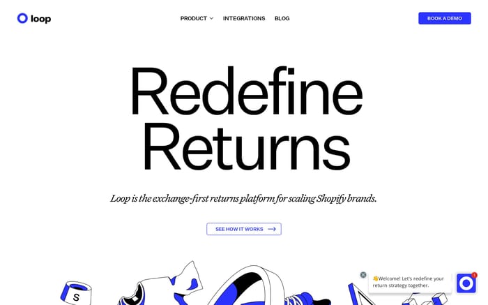 Loop Returns website preview