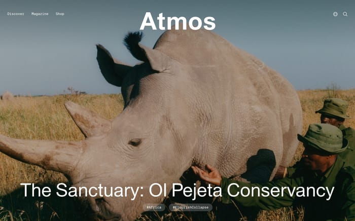 Atmos website preview