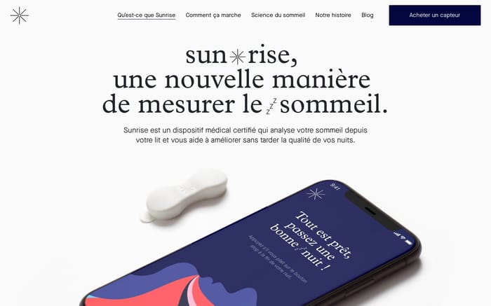 Sunrise website preview