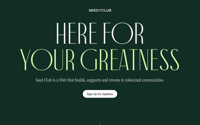 Seed Club website preview