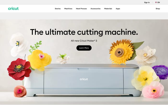 Cricut website preview