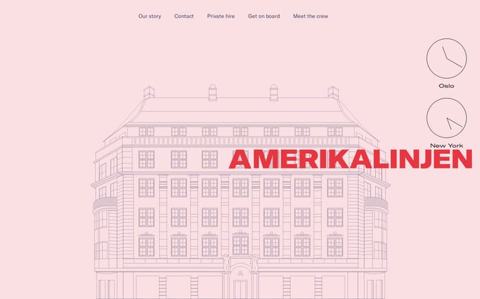 Amerikalinjen website preview