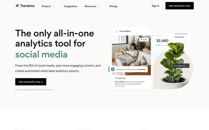 Trendmo website preview