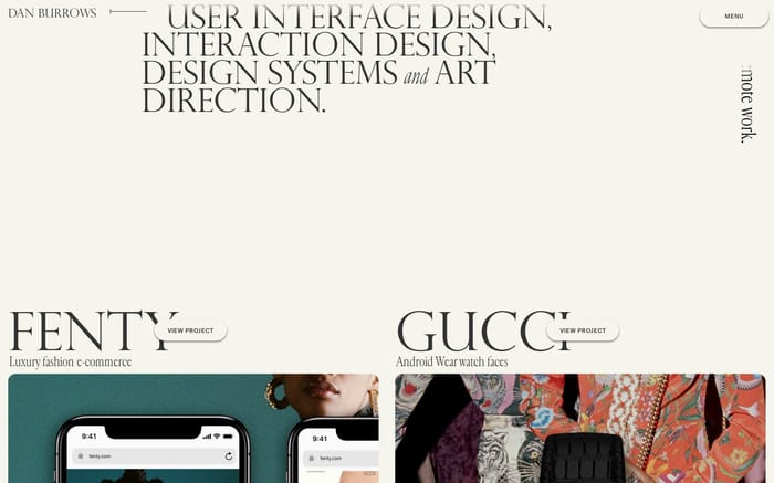 Dan Burrows website preview