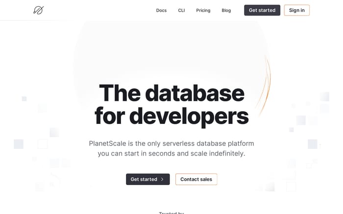 PlanetScale website preview