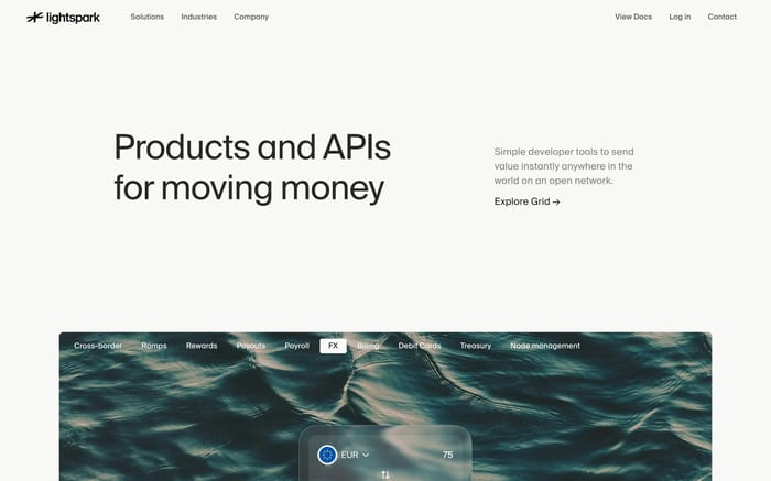 Lightspark website preview