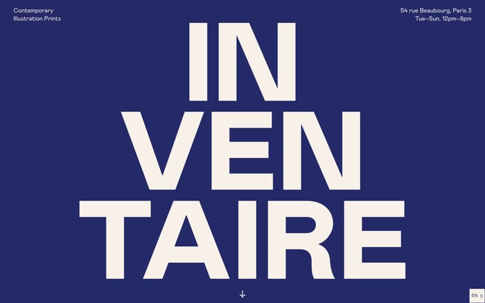 Inventaire website preview