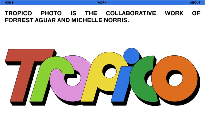 Tropico photo website preview