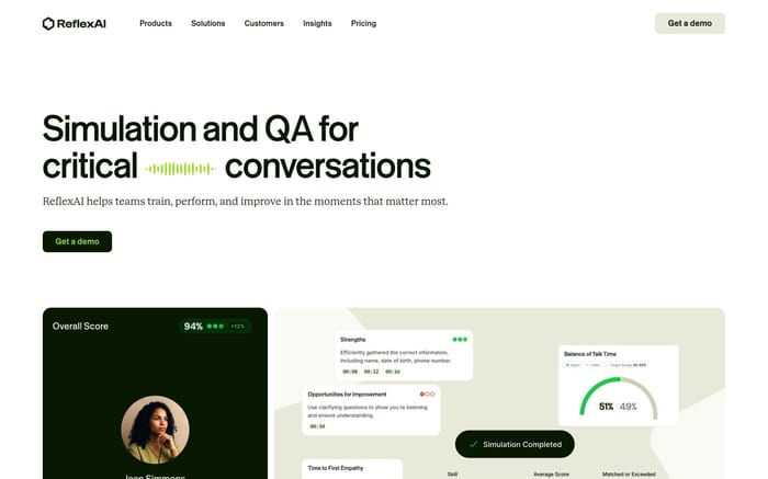 ReflexAI website preview