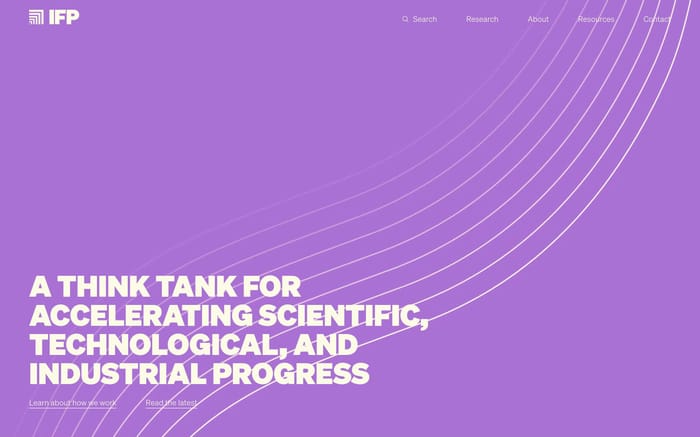 The Institute for Progress website preview